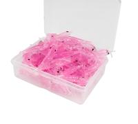 Haodream 50 señuelos de pesca blandos, camarones artificiales, Swimbait, flotador Topwater para exteriores, cebo de natación Topwater, tamaño pequeño, accesorios de pesca