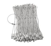 Haodream 60pcs Edelstahl Stähle Drahtschlüsselkainer Ringe Schraubverriegelungsschlüsselung Metallschlüsselketten Etikett Werkzeuggriegel Fastenfleisch Getrenchten