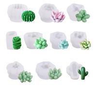 Haodream 9/10 piezas 3D suculentas moldes de silicona para hacer velas de aromaterapia únicas y artículos de decoración del hogar aromaterapia velas moldes
