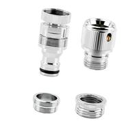Haodream Conector rápido de 4 piezas, adaptador de grifo de fregadero con aireador para el uso eficiente de cocinas, baños y mangueras de jardín, conector de manguera de lavavajillas