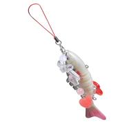 Haodream Cordón para teléfono móvil hecho a mano con peces y estrellas | Llavero de plástico, colgante de bowknot de estrella de pez realista, accesorios de correa móvil para el