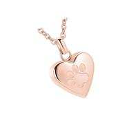 Haodream Elegante collar de acero con forma de corazón con soporte para cenizas, para la pérdida de una mascota, colgante de urna para mascotas