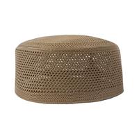 Haodream Gorro de oración para hombre de punto Arabia Islámica Malla Transpirable Kufi Gorras Calavera Arabia Turbante India Gorro Islámico, Color café., XL