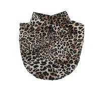 Haodream Inserto de cuello sintético extraíble, estampado de animales, media camisa, solapa, cuello falso, favorecimiento decorativo, estampado de animales, Delicado leopardo pri, Talla única