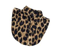 Haodream Inserto de cuello sintético extraíble, estampado de animales, media camisa, solapa, cuello falso, favorecimiento decorativo, estampado de animales, Large Leopardo Print, Talla única
