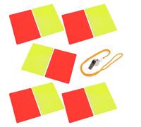 Haodream Juego de 5 tarjetas de castigo de árbitro de fútbol para entrenadores, jugadores, mejora del ejercicio, accesorios de árbitro
