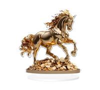 Haodream Lucky Wealth Estatuas de caballo, esculturas acrílicas de animales, Feng Shui, figuras coleccionables para el hogar, oficina, decoraciones, figuras coleccionables