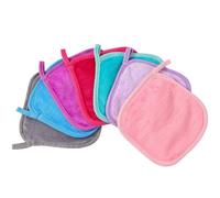 Haodream Manoplas de franela de 7 piezas con diseño ergonómico para un agarre fácil y una limpieza eficaz, guante reutilizable removedor de maquillaje, manopla de franela