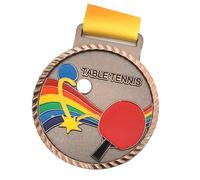 Haodream Medallas ganadoras con banda para niños, niños, adolescentes, eventos, aulas, deportes escolares, premios de metal, deportes amateur, medallas de tenis de mesa