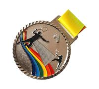 Haodream Medallas ganadoras con banda para niños, niños, adolescentes, eventos, aulas, deportes escolares, premios de metal, deportes amateur, medallas de tenis de mesa