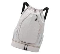 Haodream Mochila impermeable con cordón para senderismo, gris, Talla única | Tela Oxford resistente al desgarro, compartimentos ventilados, organización de equipamiento, para viajes de camping