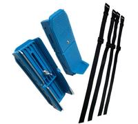 Haodream Patines de hielo para niños, botas de esquí portátiles ajustables, patines cortos, pequeños esquís snowblades, zapatos de snowboard para principiantes, pequeños esquís snowblades, zapatos de