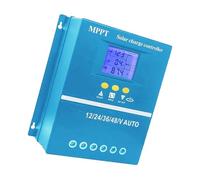 Haodream Regulador solar resistente a la intemperie Automático 12 V/24 V Identificación Compatibilidad con baterías de litio plomo ácido Pantalla LCD Regulador de carga resistente a la intemperie