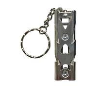 Haodream Ruido de seguridad fuerte para exploración salvaje, emergencias, rescate, diseño portátil, adecuado para mochilas, llaveros, acero inoxidable, sonido de crisis