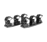 Haodream Soporte de caña de pescar montado en la pared con 3 soportes horizontales para barras de garaje para barcos de garaje de pared, soporte horizontal duradero para soporte de almacenamiento de