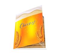 Haodream Tarjeta de felicitación con botella de cerveza 3D y taza para celebrar cumpleaños y día del padre, tarjeta de jubilación