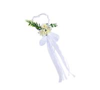 Haodream Varita mágica de flores de seda de corazón de amor, hadas mágicas para niñas de las flores, ceremonia de boda, vestirse, accesorios fotográficos, ceremonia, Blanco, Talla única