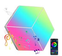 HaoDrisk LED Gaming Pared Luces 3 pcs Gamer RGB Panel - Lampara Pared Sincronización de Música Rombos Wall Paneles Smart Habitacion Decoracion Pared Lamparas