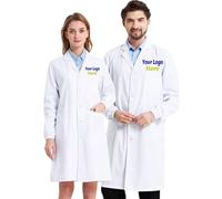 haoduanduan Abrigo de laboratorio científico personalizado con nombre bordado personalizado y diseño de bordado de método científico para hombres y mujeres, Manga larga (elástica), M(110-132LB)