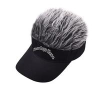 haoduanduan Gorra de pelo con nombre personalizado para hombre, gorra de béisbol con bordado popular de hip hop, gorra de pelo camuflada ajustable, negro/gris, S-XXL