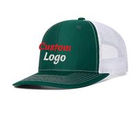 haoduanduan Richardson 112 - Gorra de béisbol de malla personalizada con logotipo bordado personalizado para papá para hombres y mujeres, verde/blanco, S-4XL