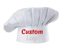 haoduanduan Sombrero de chef personalizado bordado logotipo y nombre ajustable elástico panadero cocina chef gorra para hombres mujeres, blanco, S-XXL
