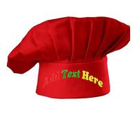 haoduanduan Sombrero de chef personalizado con nombre bordado personalizado logotipo color fuente hilo hermoso hace un gran regalo mujeres hombres adultos gorra de cocina, rosso, S-XXL