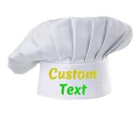haoduanduan Sombrero de chef personalizado - Logotipo y nombre bordados personalizados, diseño flexible de popelina, unisex para hombres y mujeres. Perfecto para chefs, blanco, S/XXL