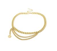 HAODUOO Body Chain Waist Dainty, Waist Belt Chains for Women Vintage Multilayer Chain Belly Chain for Women Waist Belts(Style 7)