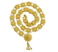 HAODUOO Cadena de cintura de aleación étnica for danza del vientre, joyería de cintura Bohemia for mujer, accesorios en forma de flor Hanfu