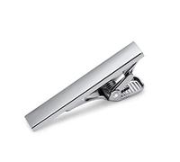 HAODUOO Clip de corbata de Color sólido for hombre, Clip de corbata de personalidad de moda informal, suministros de boda de negocios(Black)