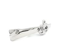 HAODUOO Clip de corbata de metal grueso for hombres Clip de corbata de plata Clip de corbata profesional de negocios for hombres(E)