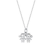 HAODUOO Collar con colgante de diamante de plata de ley Collar con colgante for mujer con caja de regalo Judío