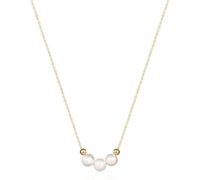 HAODUOO Collares Collar Collar de agua dulce Collar de plata ajustable con chapado en oro de 18 quilates, Gran regalo Collar de regalo