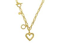 HAODUOO Collares Plata de ley Lujo en forma de corazón Collar de cadena pesada Colgante Joyería de lujo Exquisita Fiesta Colgante Joyería Colgantes de mujer(Gold)