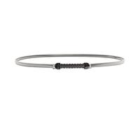 HAODUOO Commuter Waist Chain Ladies Capsule Buckle Head Wavy Black Chain Single Loop Accessories Spring Belt(D)