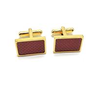 HAODUOO Cufflinks for Mens Shirt Cuff Link Fashion Rectangle Gold Color Business Suit Wedding