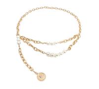HAODUOO Double Ladies Waist Chain Decoration Gold Matching Skirt Summer Beach Body Chain Slim