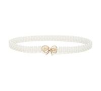 HAODUOO Elastic Waist Chain Ladies Elastic Waist Belt Double Bow Knot Girdle Decorative Skirt