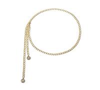 HAODUOO High Waisted Chain Bikini, Waist Body Chain for Bikini Coin Pendant Love Gold Chain Waist Belt for Women Belts