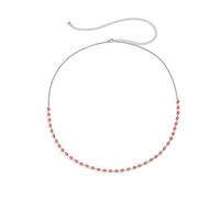 HAODUOO High Waisted Chain Bikini, Waist Body Chains for Women Simple Star Belly Chain for Women Sexy Belts(Waist Chainred Silver)