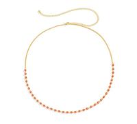 HAODUOO High Waisted Chain Bikini, Waist Body Chains for Women Simple Star Belly Chain for Women Sexy Belts(Waist Chainred Gold)