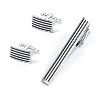 HAODUOO Jewelry Cufflinks Fashion Metal Tie Clip Cufflinks Set Wholesale French Shirt Cufflinks Tie Clip Set