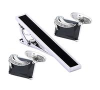 HAODUOO Jewelry Cufflinks Men's Cufflinks Cufflinks Tie Clip Set Professional Tie Clips Fashion Cufflinks Business Shirt Clips