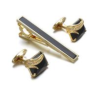 HAODUOO Jewelry Cufflinks Men's Cufflinks Cufflinks Tie Clip Set Professional Tie Clips Fashion Cufflinks Business Shirt Clips