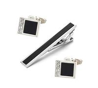 HAODUOO Jewelry Cufflinks Men's Cufflinks Cufflinks Tie Clip Sets Delicate Diamond Cuff Studs Groom Dress Accessories Cufflink Clips