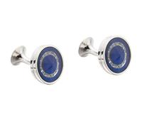 HAODUOO Jewelry Cufflinks Men's Cufflinks Fashion Cufflinks Round Blue Crystal Cufflinks Men's French Shirt Cuff Studs Premium Cuff Studs