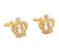 HAODUOO Jewelry Cufflinks Men's Cufflinks Gold Crown Cufflinks Dress Men's Shirt Cuff Stud Buttons