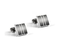 HAODUOO Jewelry Cufflinks Men's Shirt Cufflinks Black Square Enamel Paint Cufflinks Simple French Shirt Cufflinks