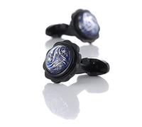 HAODUOO Jewelry Cufflinks Men's Shirt Cufflinks Floral Black Cufflinks French Shirt Business Buttons Men's Formal Cufflinks